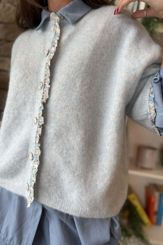 Agatha Libertine Cardigan Powder